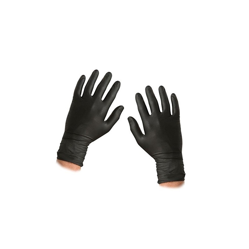 Saville Large BLACK Nitrile Powder Free Gloves (1 Box of