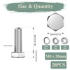 GOHODOMINO M8 x 20 mm (Pack of 20) Structural Screws