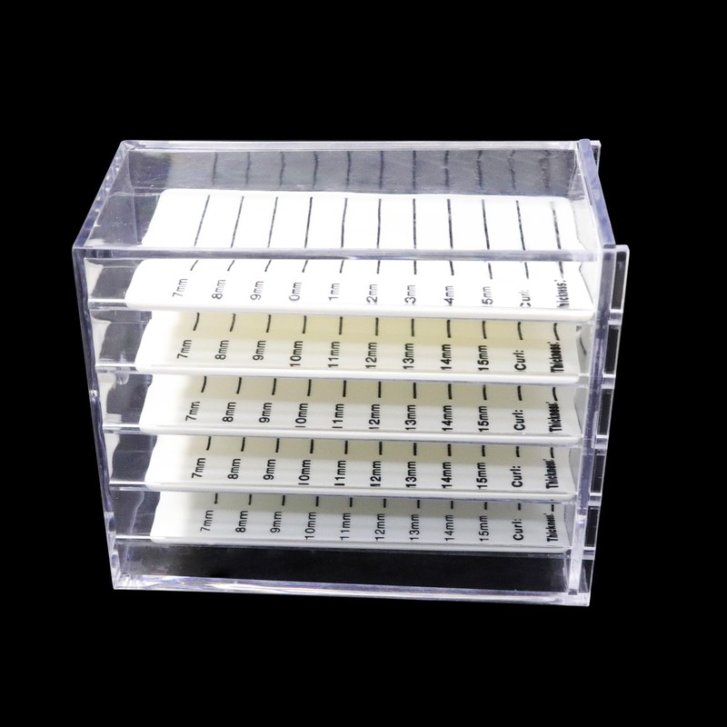 Mekupeu 5 Layer Makeup Organizer Storage Box Clear Eyelash Storage