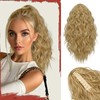 SOFEIYAN Ponytail Extension, 16 inch Claw Clip Ponytail Extension Wavy