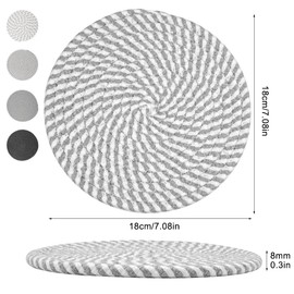 Set of 4 Trivet Coasters, Cotton Thread Weaving Mat, Coasters, Pot Coasters, Absorbent Coasters Made of Cotton, Woven, Insulated Pan Mat