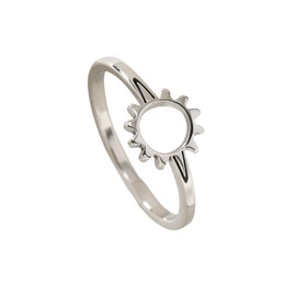 Stainless Steel Sun Style Promise Statement Ring Dainty Stackable Rings Vintage Sun Ring Simple Sunburst Rings Jewelry for Women Size 6-9, Stainless Steel, No Gemstone