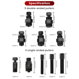 ATPEAM Motorcycle Flywheel Puller Set - 10PCS Universal Flywheel Puller for Motorcycles and ATVs