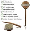 MEKA ESSENTIALS Wooden Bamboo Horsehair Bath Brush with Long Handle