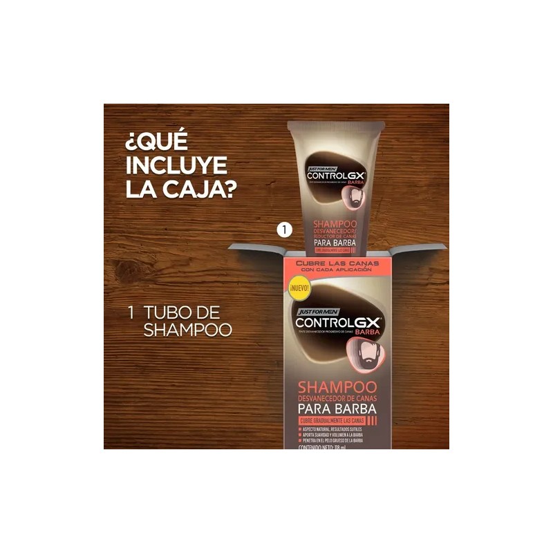 Just For Men Shampoo Desvanecedor Control Gx Barba 2-pack