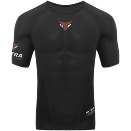 Mytra Fusion BJJ Rash Guard Men Base Layer Compression Rash Guard (Black, Medium)