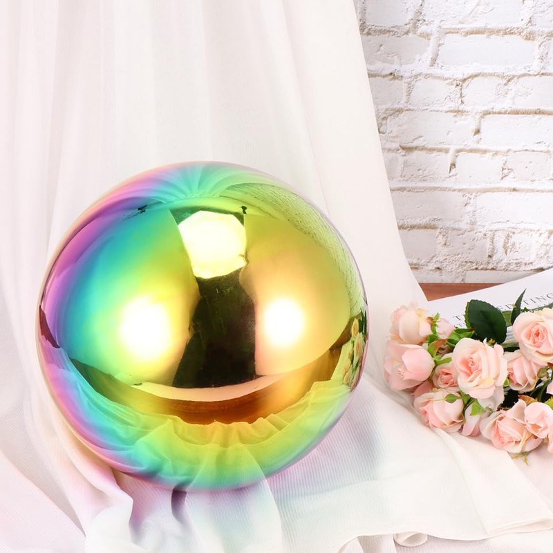 POPETPOP Grade 201 Stainless Steel Highly Polished Round Colourful Hollow