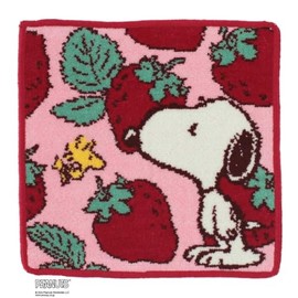 Snoopy 000572-0002-01 Chenille Towel Handkerchief (Pink) Women's Hand Towel, Approx. 9.1 inches (23 cm), Peanuts