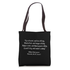 Shakespeare Shirt Eye Of Newt Toe Of Frog Shakespeare Quote Tote Bag