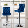 Bar Stools Set of 2, Swivel Bar Stools with Silver