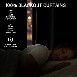 CAPALOCA Pinch Pleated Blackout Curtains 105 Inch Long, Linen Blend, 100% Blackout Drapes with 20 Hooks, Ideal for Bedroom and Living Room, 40" W x 105" L (Pack of 2), Natural