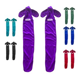 Majestic Ally Bolsa de cola de licra para caballos, para mantener la cola limpia y protegida, juego de 2 (morado)