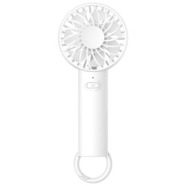 Lamicall Mini Portable Handheld Fan, Lightweight USB Rechargeable Battery Personal Fan, 3 Speed Wind, LED Display for Makeup Travel Office Outdoor Women Men-White