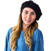 Black Wool Beret - Parisian Style Wool Beret In Elegant