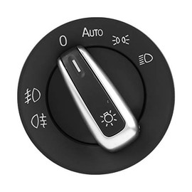 Keenso Auto Headlamp Switch Light Sensor Module, Light Sensor Headlight Switch Button Module with Auto On/Off Light Sensor for Golf Mk4 Passat