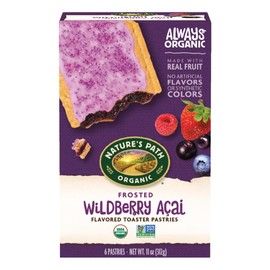 Nature's Path Organic Frosted Wildberry Açai Toaster Pastries, 11 oz (Pack of 1), Non-GMO, Fair Trade