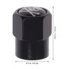 VICASKY Universal Fitment Valve Caps Skull Pattern 4pcs Black Car