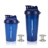 28oz & 17oz Protein Shaker Bottles with Blending Ball-Blue