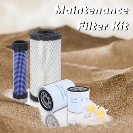 Maintenance Filter Tune Up Kit 77700-03362 Compatible with Kubota BX22 BX23 BX24 BX25 BX2230 BX2350 BX2360 BX2370 Air Oil Fuel Filter Change Kit Replace# 12581-43012 HHK20-36990