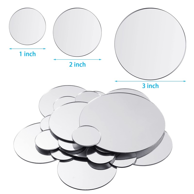 Jetec 40 Pieces Mini Size Round Mirror Small Round Mirror