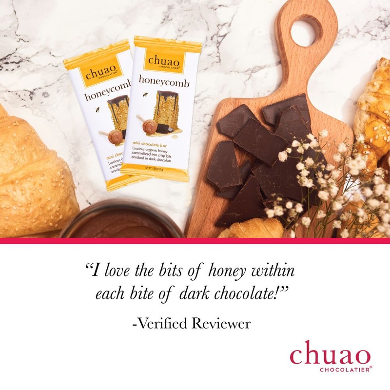 Chuao Chocolatier Honeycomb Dark Chocolate Mini Bars | Gourmet Honey