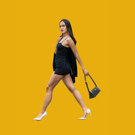 Shoulder Bag for Women, Genuine Leather Purses Small Shoulder Handbags Domicile New York, Black, One Size