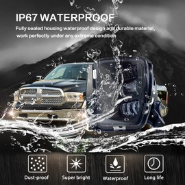 Shocklight Fog Lights Led Fit for 2013-2018 Ram 1500 & 2019-2021 Ram 1500 Classic Pickup Truck Clear Lens Front Bumper Driving Lamp…