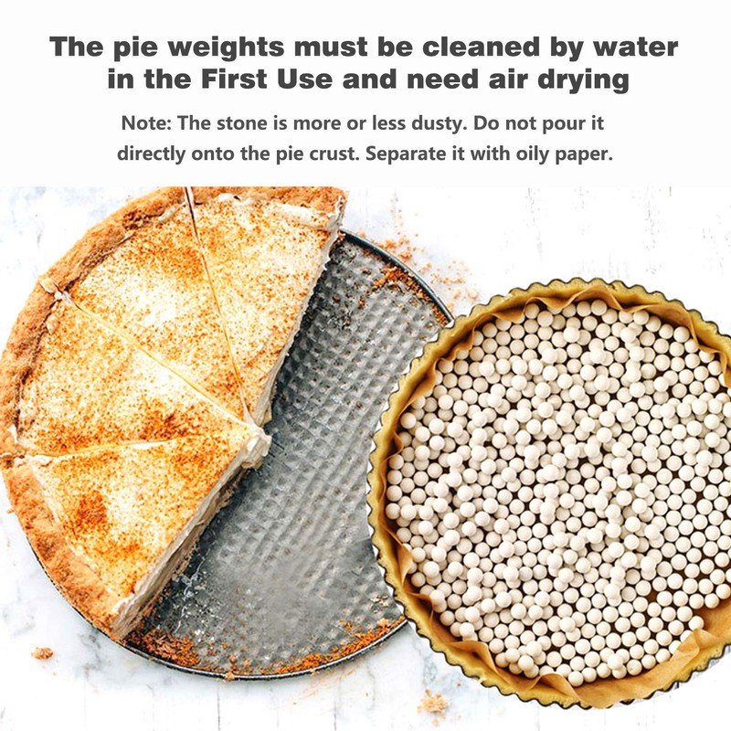 Hommtina 2.2Lb Ceramic Pie Weights Baking Beans Pie Crust Reusable