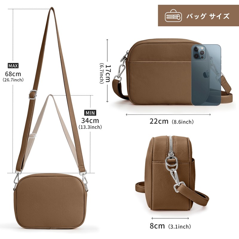 KALIDI Women's Small Shoulder Bag, Mini Bag, Shoulder Bag, Cross-body,