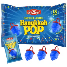 Dreidel Jewel Pop Hanukkah Party Theme Candy Ring Shape 18 ct For Kids
