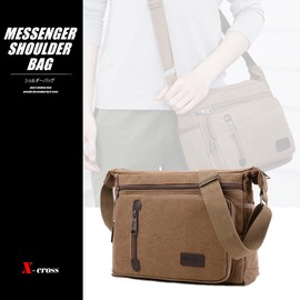 X-cross Shoulder Bag, Cross, Cross, Shoulder Bag, Pockets, Multiple Storage, Outdoors, Fishing, Leisure, coffee