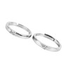 1 Pair Couple Rings Silver Men Women Finger Ring Accessory