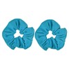 Set of 2 Large Solid Scrunchies - Aqua