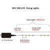 MYGOTO LED String Lights, 165FT 500LED 30V Plug in Waterproof