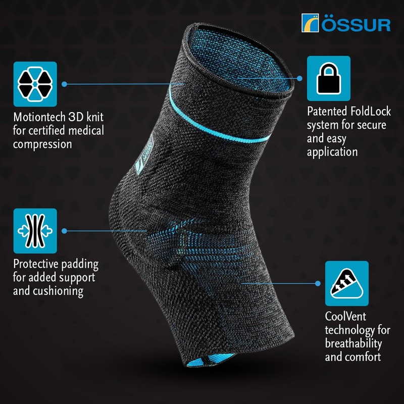 Össur FormFit® Pro Ankle Sleeve - 3D MotionTech™ Compression, Integrated