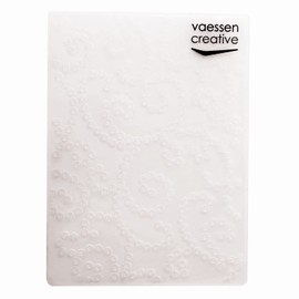 Vaessen Creative Embossing folder, sequins, 14.6 x 10.7 cm, pattern for embossing, punching and designing DIY scrapbook, photo album, envelopes and cards such as birthday cards