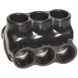 Morris Products 97643 Black Insulated Multi-Cable Connector - Dual Entry 3 Ports 250 - 6 Wire Range, 1-Pack