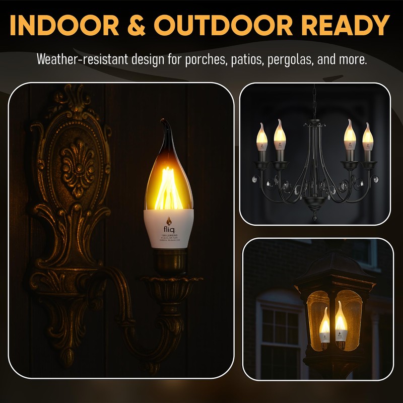 Fliq | LED Flame Light Bulb | 2 Pack |