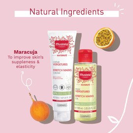 Mustela Maternity Stretch Marks Set - Natural Pregnancy Skincare - Contains Stretch Marks Cream & Belly Oil - EWG Verified & Fragrance-Free - 2 Items Set