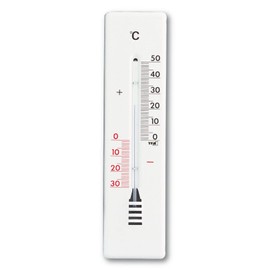 TFA Dostmann Analogue Indoor/Outdoor Thermometer Metal Weatherproof 26 cm High White