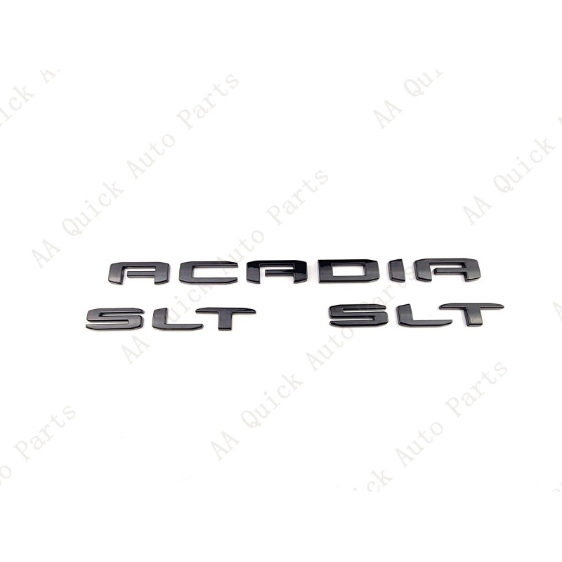 GMC 5PC Gloss Black Door Rear Tailgate Acadia SLT Letter