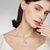URONE Fairy Necklace 925 Sterling Silver Fairy Elf Moon Pendant