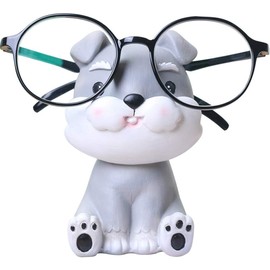 WAWICE Fun Eyeglass Holder Display Stands - Home Office Decorative Glasses Accessories (Schnauzer)