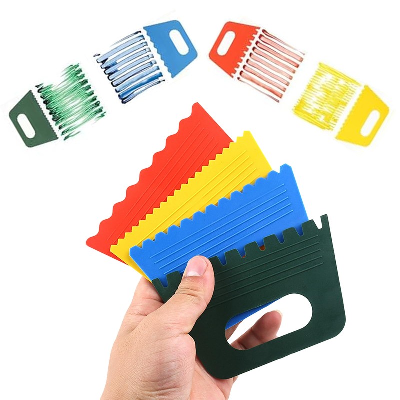 4Pcs Plastic Scraper Tools Durable Remove Decals Plastic Paint Scrapers