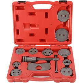 8MILELAKE 12pcs Disc Brake Caliper Compression Wind Back Tool Kit, Heavy Duty Brake Piston Caliper Compression Tool Set for Brake Pad Replacement