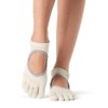 Toesox FT Bellarina Yoga Grip Socks, Oatmeal, S