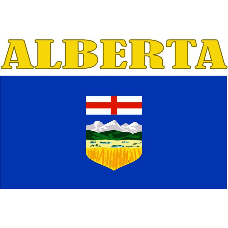 CafePress Alberta Flag Rectangle Bumper Sticker Car Decal