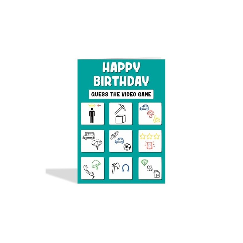 Fun Birthday Card - Guess The Video Game - Gamer