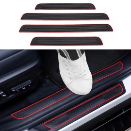 4pcs For Ford Expedition Car Door Threshold Sill Covers Edge Step Protector