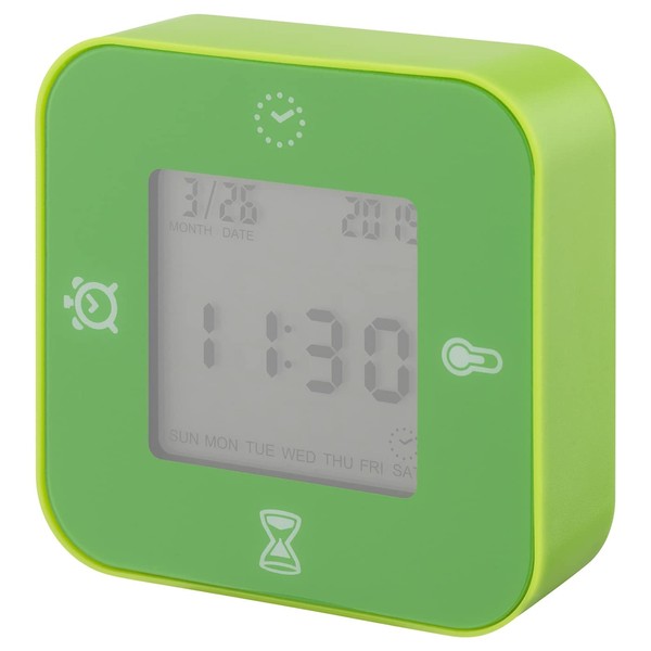 Ikea KLOCKIS: Clock/Thermometer/Alarm/Timer Green (104.699.59)